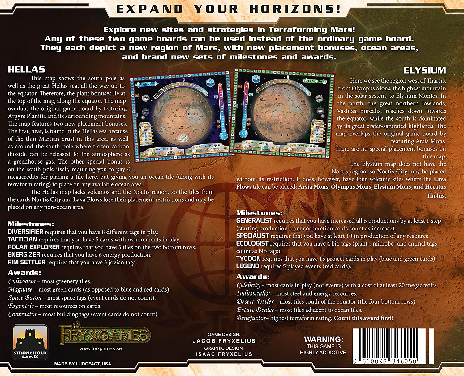 Terraforming Mars : Hellas and Elysium Expansion